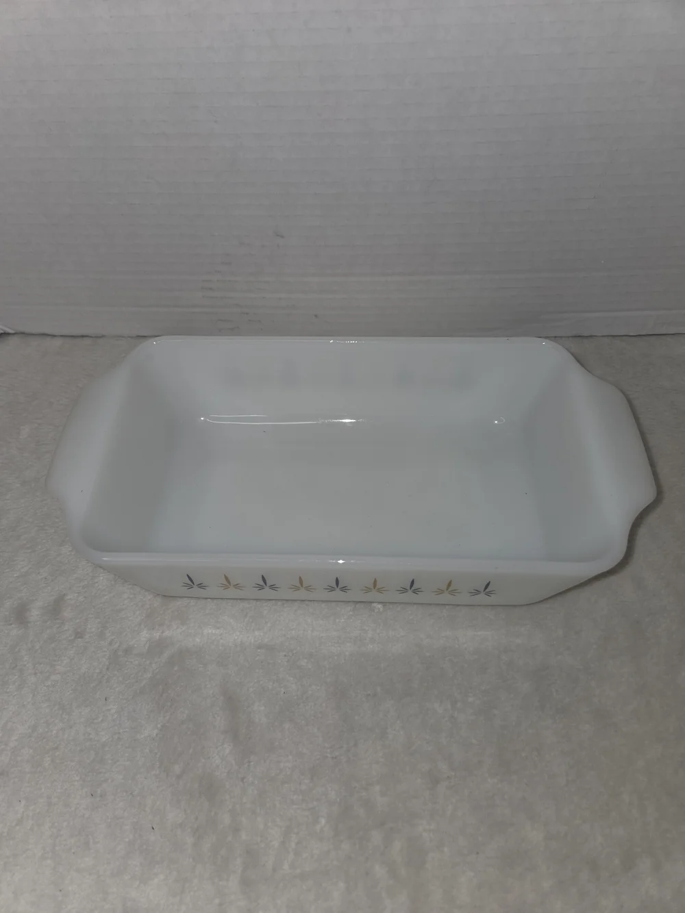 Vintage  Fire King Candle Glow 441 Rectangle Loaf Baking Casserole Dish 1 Qt.